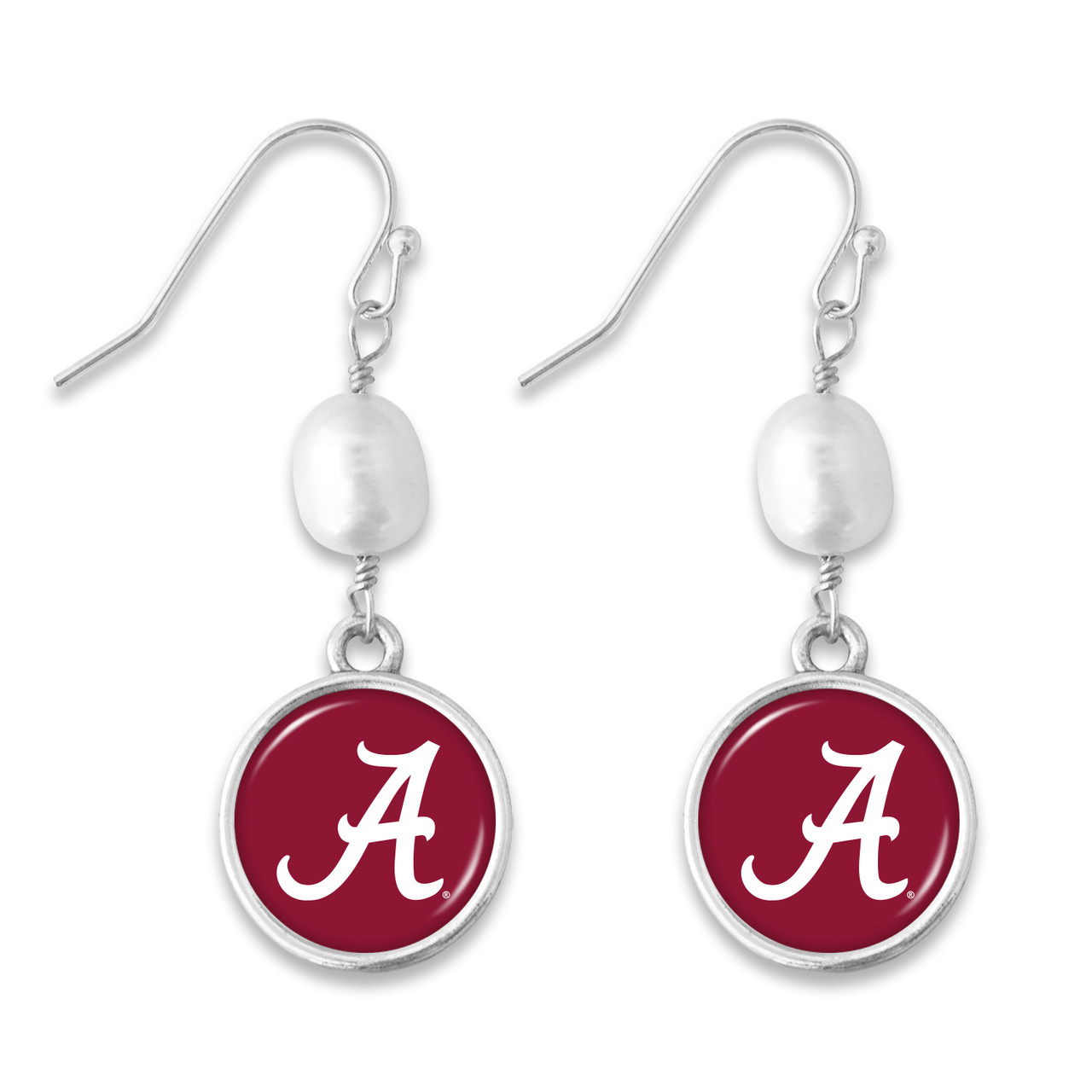 Alabama Crimson Tide Silver Diana Earrings