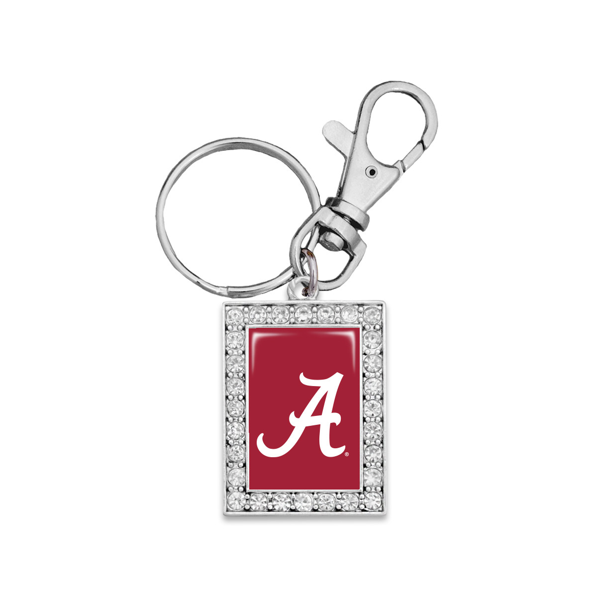 Alabama Crimson Tide Rectangle Crystal Key Chain