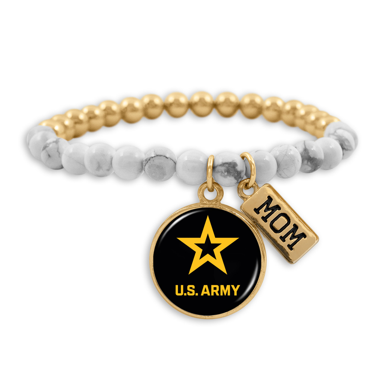 Army Marble & Gold Bracelet