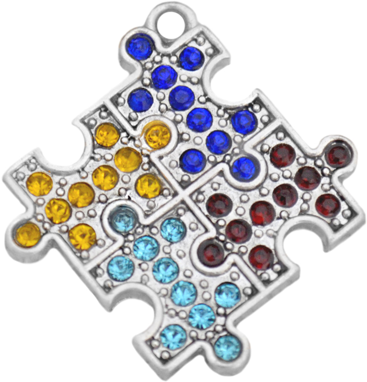 Awareness Charm- Crystal Autism Puzzle Piece