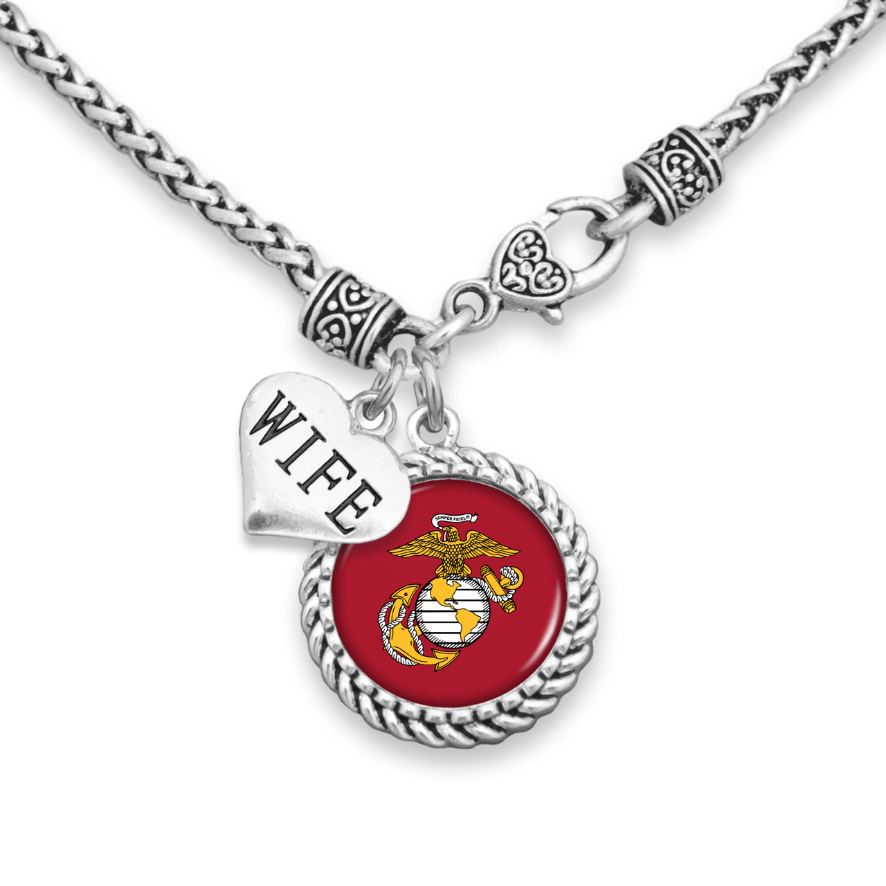 Necklace, Heart Marine MOM – The EGA Shop by Marine Parents