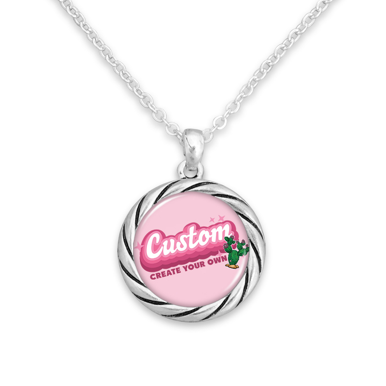 Twisted Rope Custom, Souvenir, or Logo Necklace
