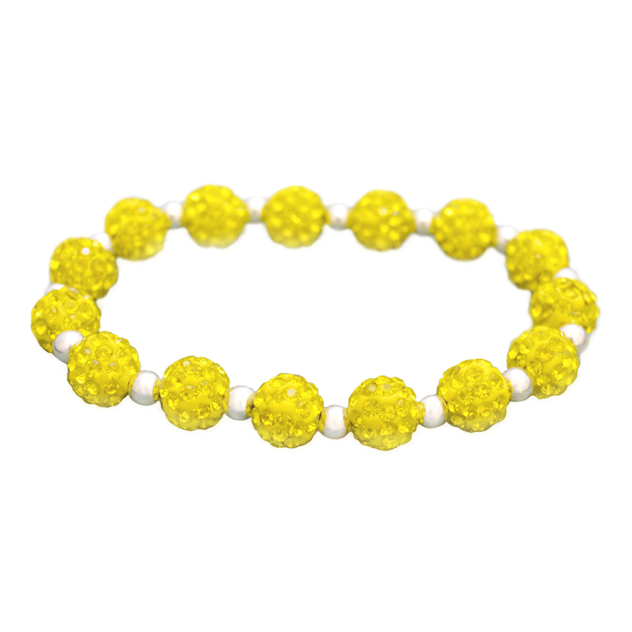 Yellow My Team Bling Stretch Bracelet