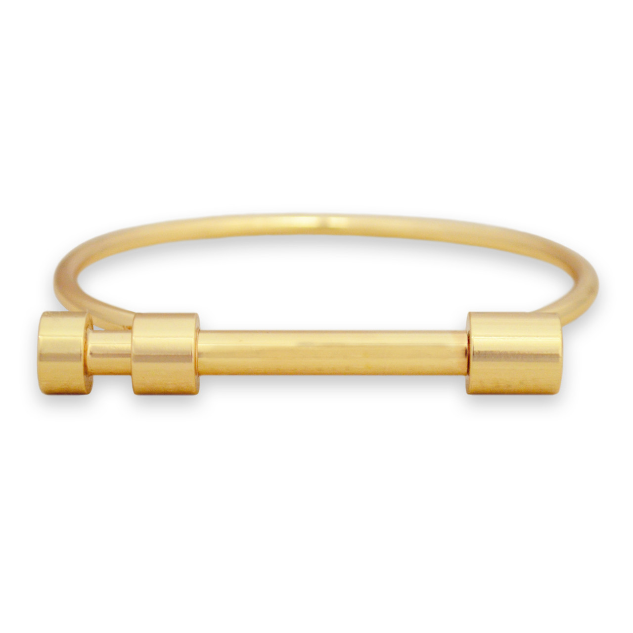 Lux Collection- Mia Screw Cuff Bracelet- Gold