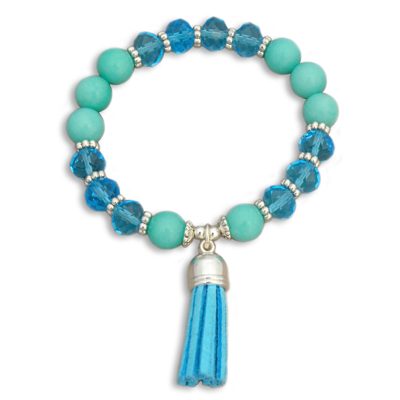 Beaded Tassel Bracelet Collection- Turquoise