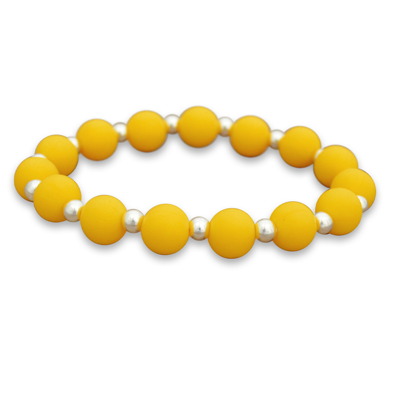 Zoey Silicone Stretch Bracelet-  Gold