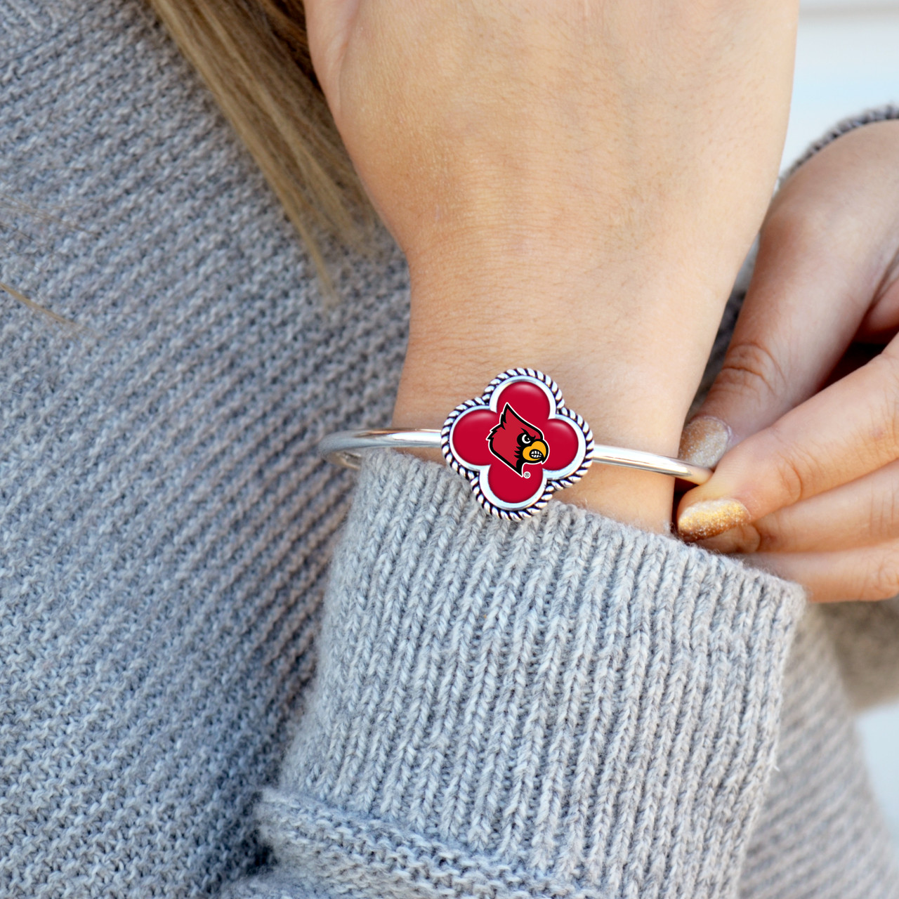 Quatrefoil College Cuff Bracelet