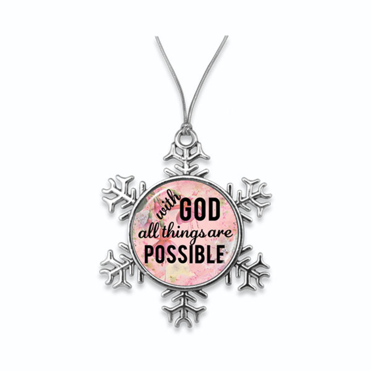 With God All Things Are Possible Christmas Ornament