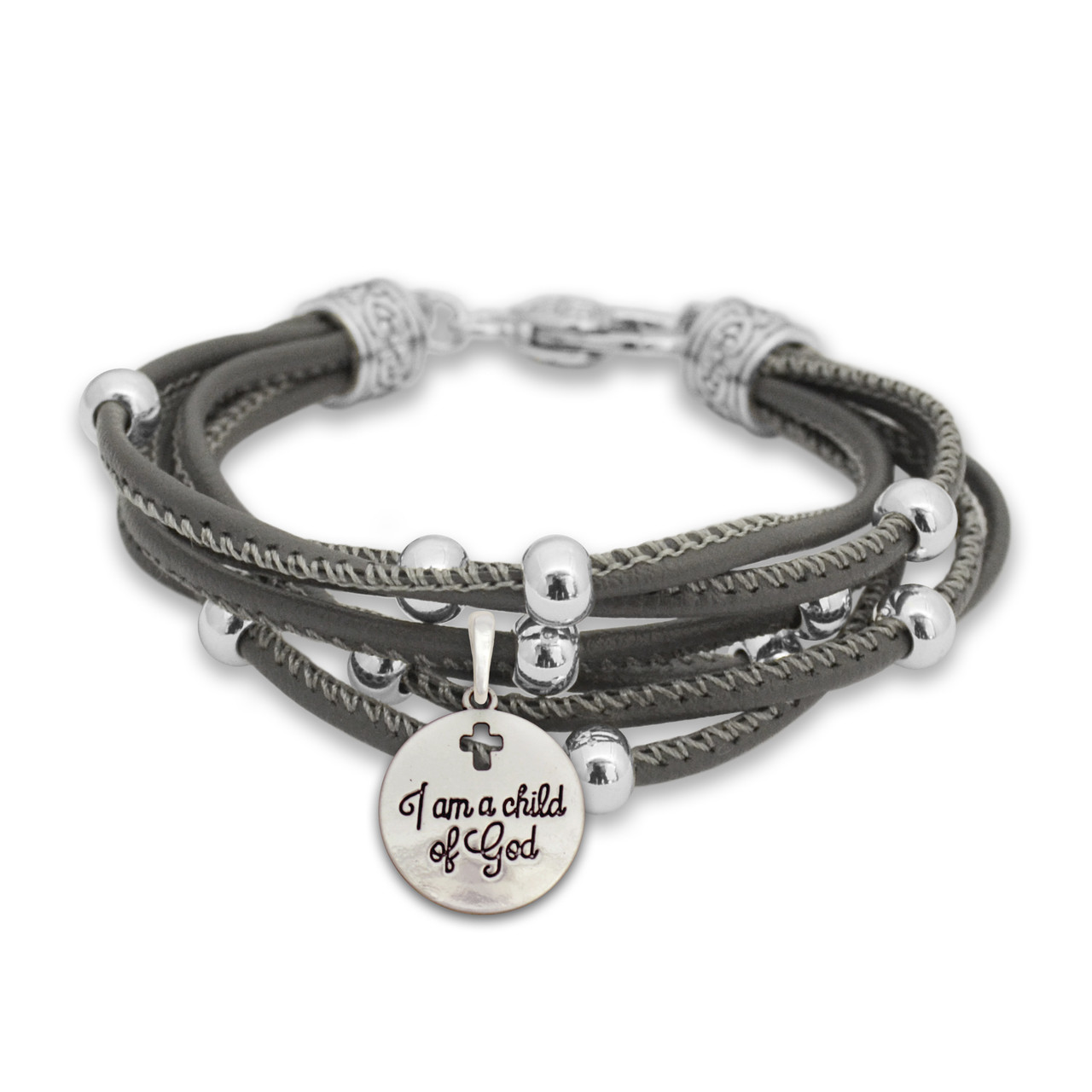 Child of God Gray Lindy Bracelet