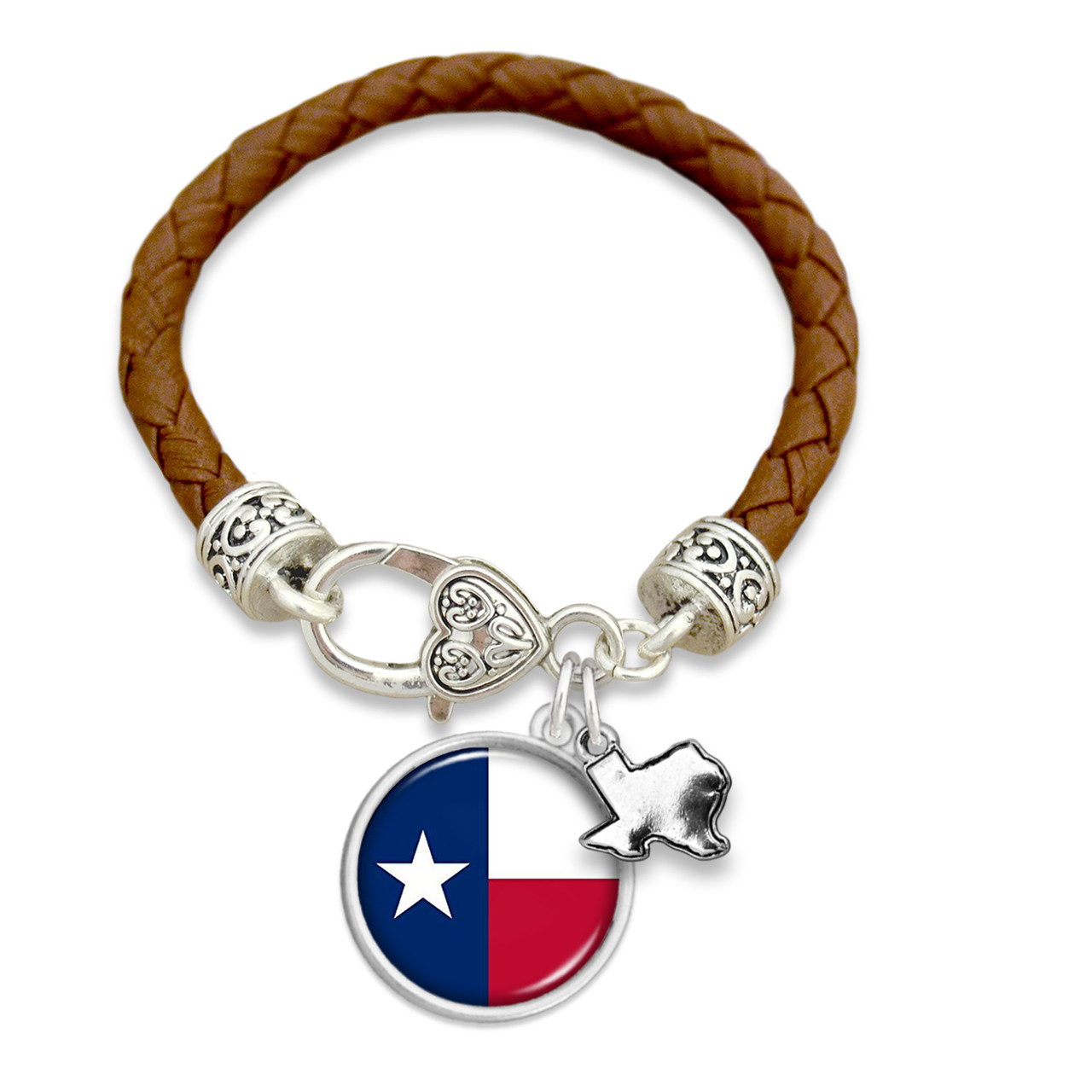 Texas Flag Texas Leather Bracelet 60434