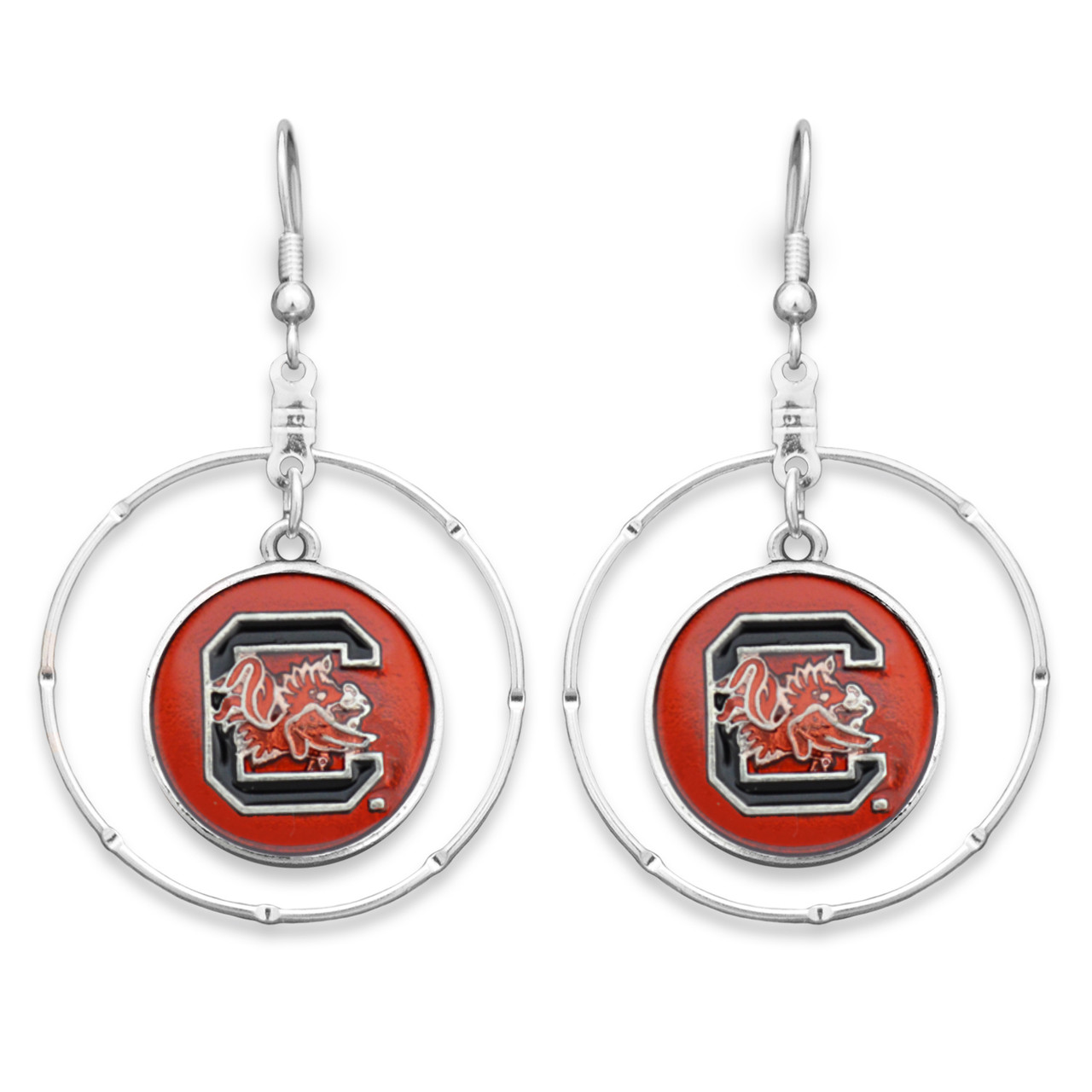 South Carolina Gamecocks Society Hoop Earrings