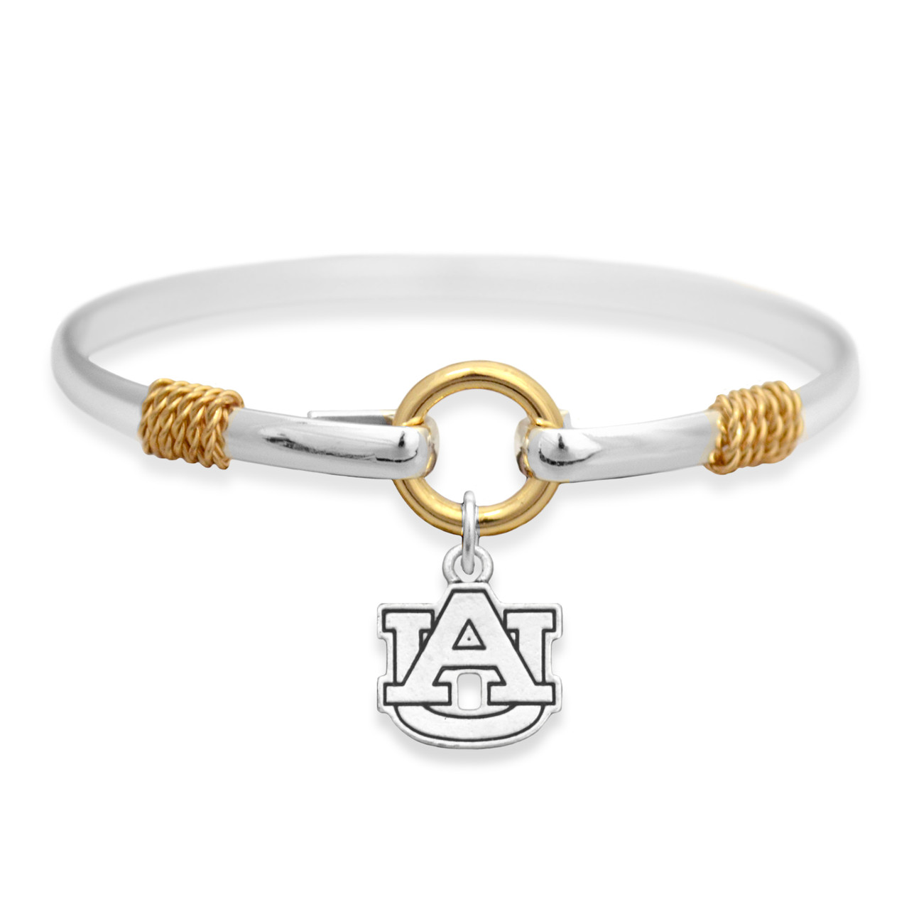 Auburn Tigers Two Tone Rope Bangle Bracelet