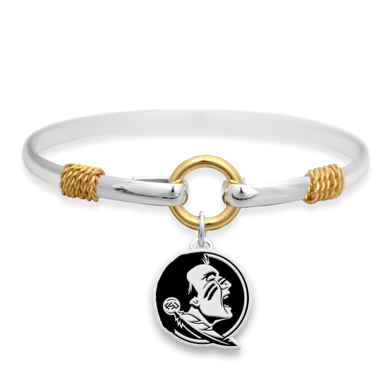 Florida State Seminoles Two Tone Rope Bangle Bracelet