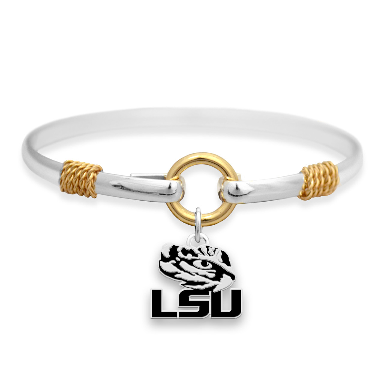 LSU Tigers Two Tone Rope Bangle Bracelet