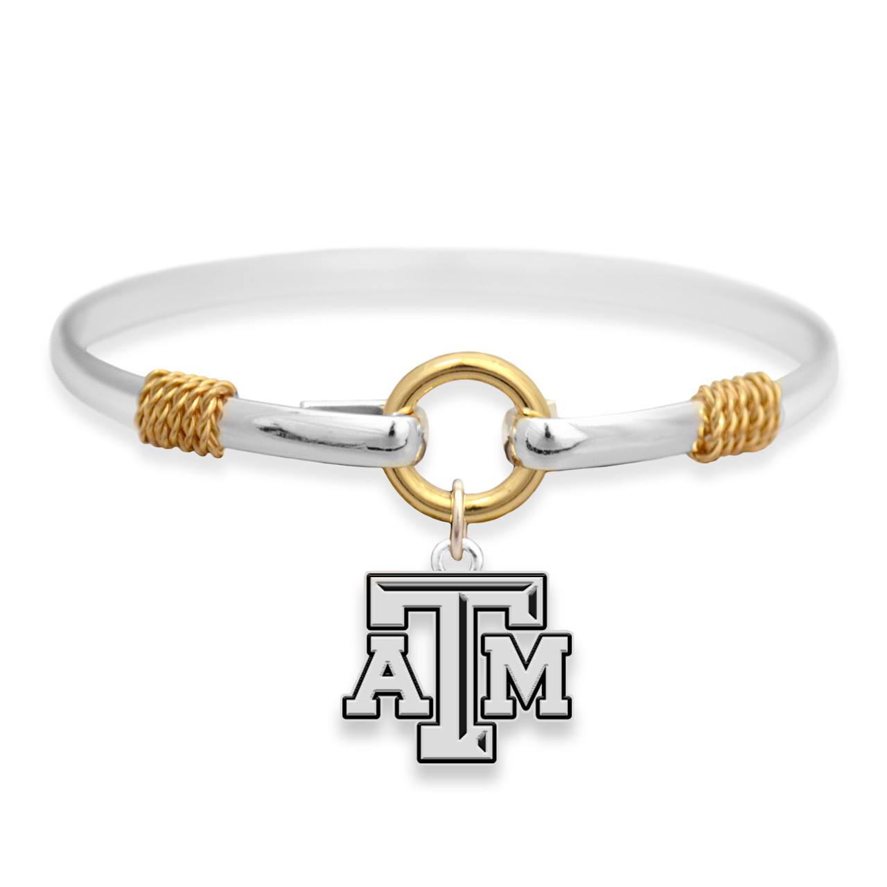 Texas A&M Aggies Two Tone Rope Bangle Bracelet