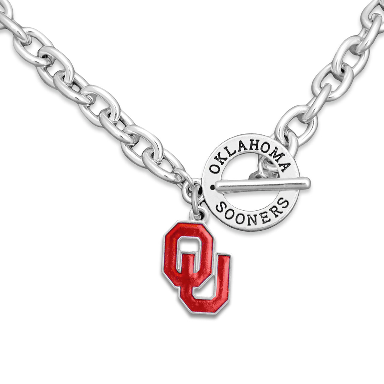 Oklahoma Sooners Necklace- Audrey Toggle- OKC57325