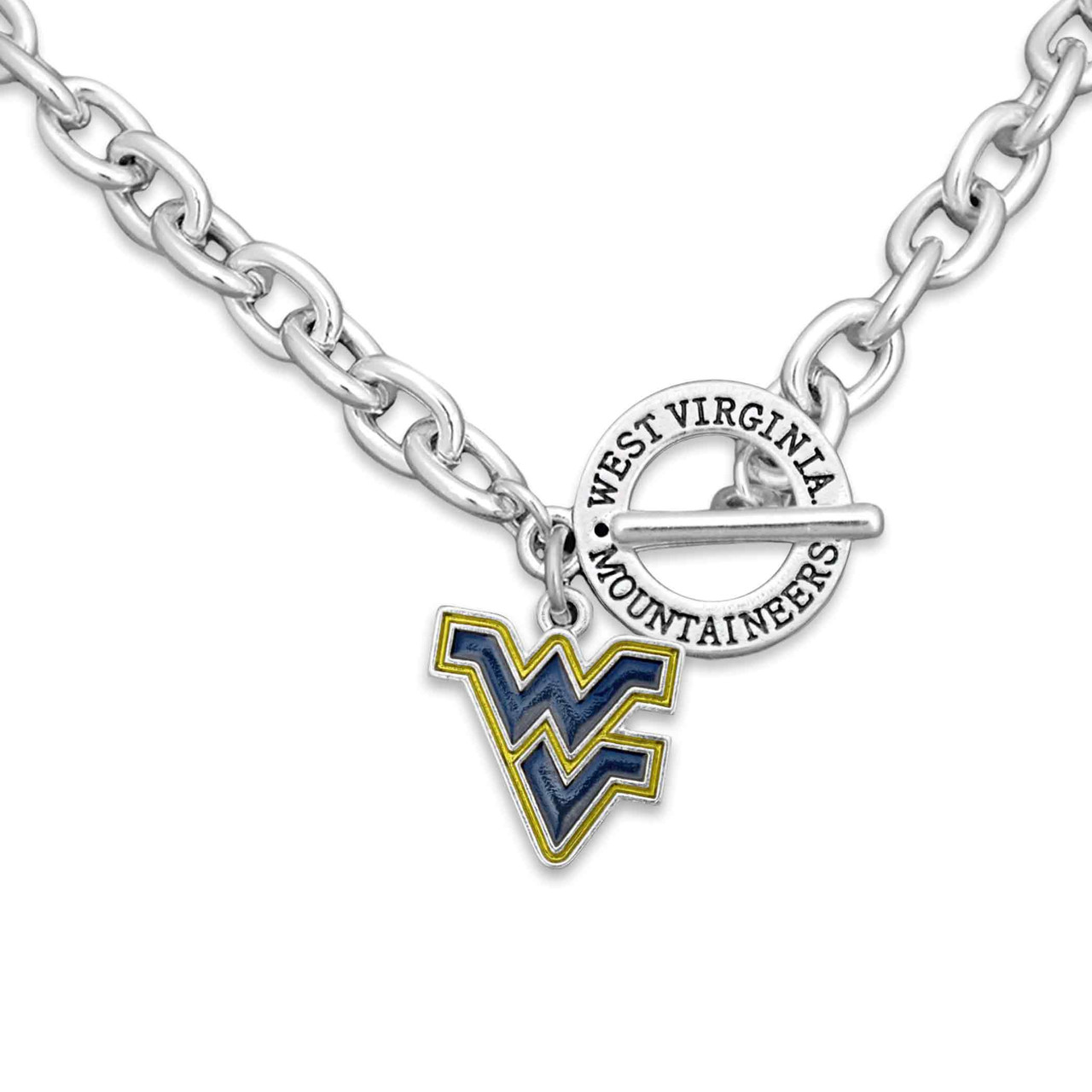 West Virginia Mountaineers Necklace- Audrey Toggle- WV57339