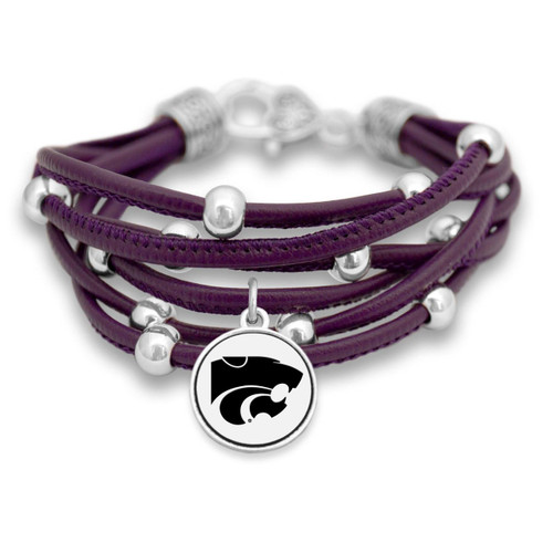 Kansas State Wildcats Lindy Leather Bracelet