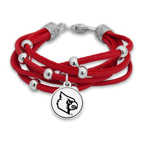 Louisville Cardinals Lindy Leather Bracelet