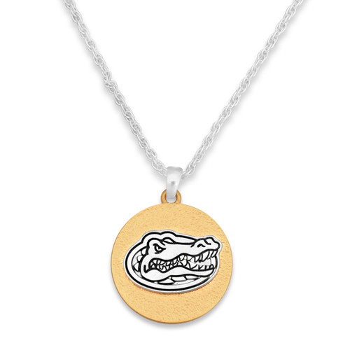 Florida Gators Two Tone Medallion Necklace