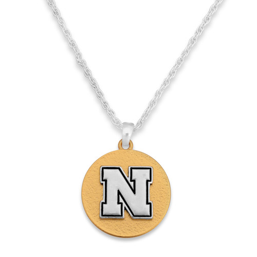 Nebraska Cornhuskers Two Tone Medallion Necklace