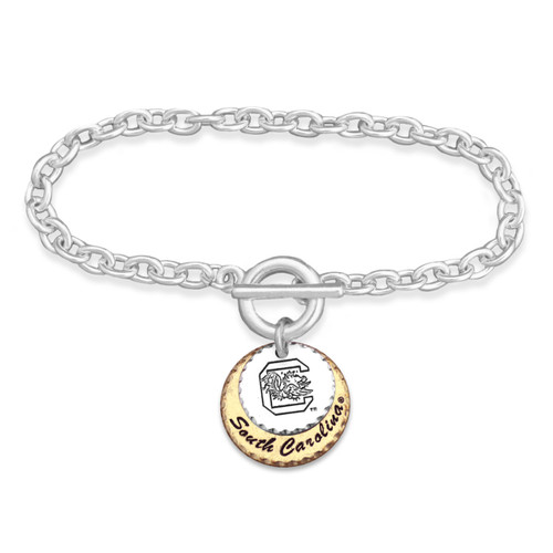 South Carolina Gamecocks Haute Stamp Toggle Bracelet