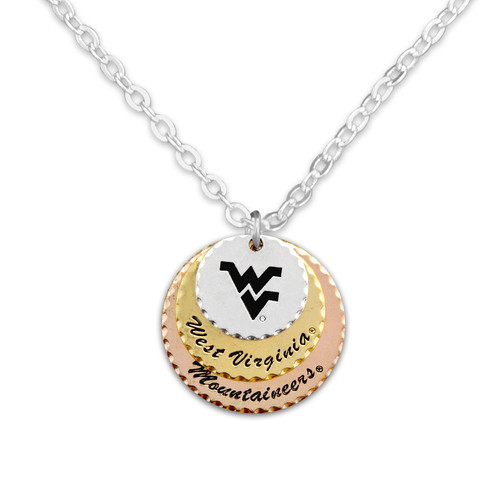 West Virginia Mountaineers Haute Stamp Necklace