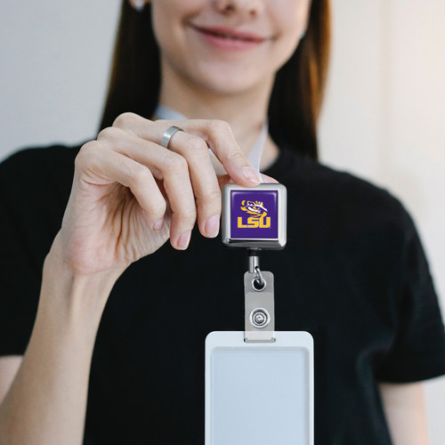 LSU Tigers Badge Reel- Square