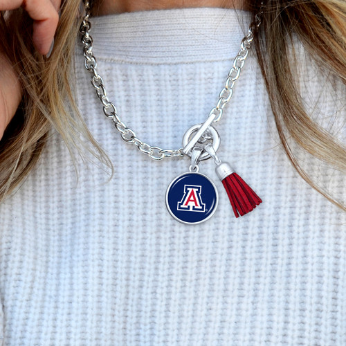 Arizona Wildcats Necklace- Team Color Tassel