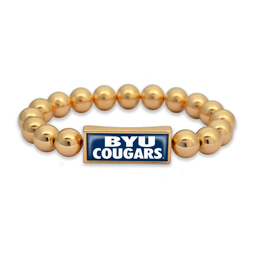 BYU Cougars Gold Society Nameplate Stretch Bracelet