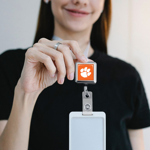 Clemson Tigers Badge Reel- Square