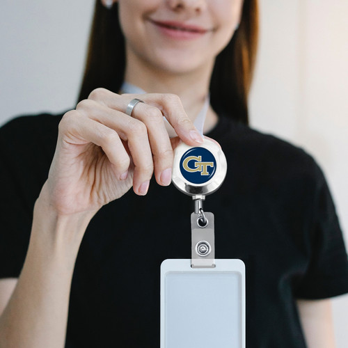 Georgia Tech Yellow Jackets Badge Reel- Round