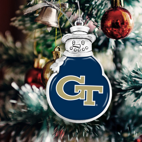 Georgia Tech Yellow Jackets Christmas Ornament- Snowman