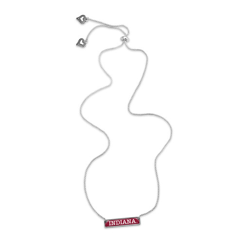 Indiana Hoosiers Necklace- Nameplate (Adjustable Slider Bead)
