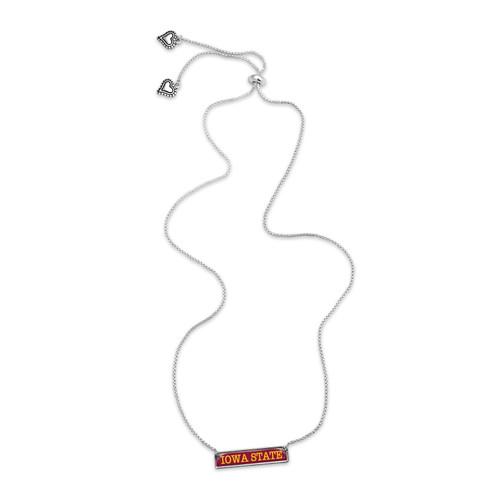 Iowa State Cyclones Necklace- Nameplate (Adjustable Slider Bead)