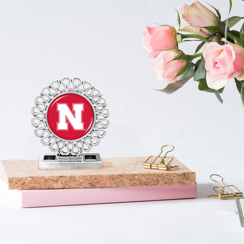 Nebraska Cornhuskers Desk Decor- Elegant Round