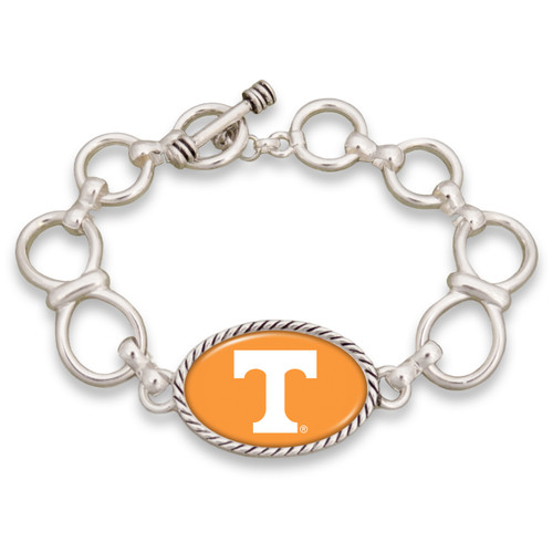 Tennessee Volunteers Bracelet- Chain Link/ Silver