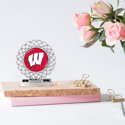 Wisconsin Badgers Desk Decor- Elegant Round