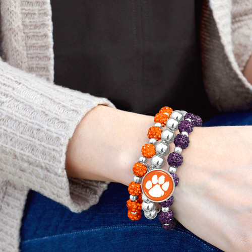 Clemson Tigers Bracelet- Amanda Stack- Sparkle