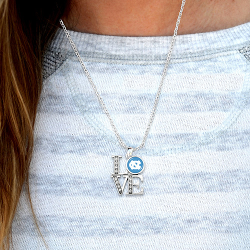 North Carolina Tar Heels Necklace- LOVE