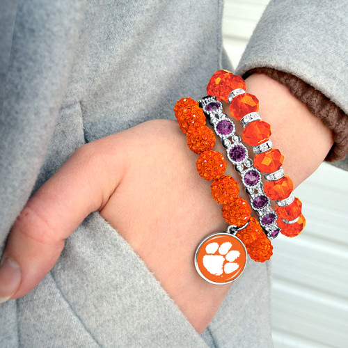 Clemson Tigers Bracelet- Amanda Stack- Crystal