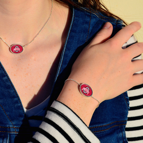 Ohio State Buckeyes Bracelet- Kennedy (Adjustable Slider Bead)