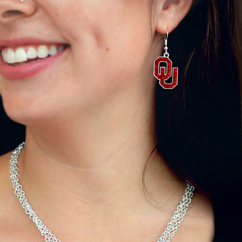 Oklahoma Sooners Earrings- Game Day Glitter