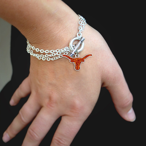 Texas Longhorns Bracelet- Game Day Glitter