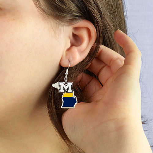 Michigan Wolverines Earrings- Tara