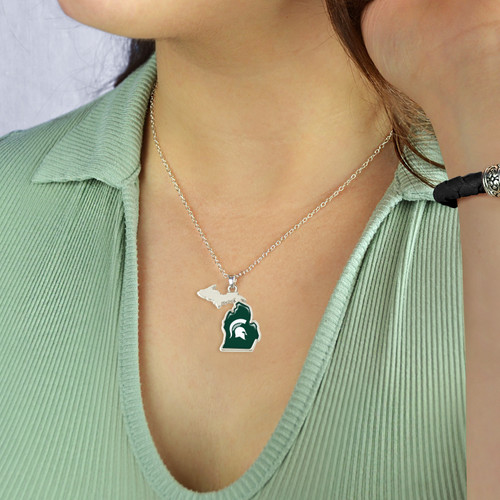 Michigan State Spartans Necklace- State of Mine