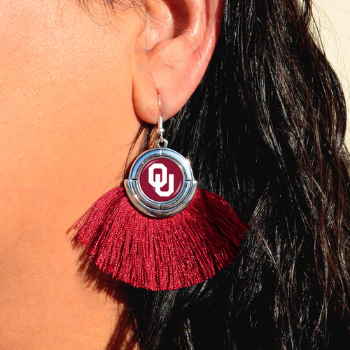 Oklahoma Sooners Earrings- No Strings Attached