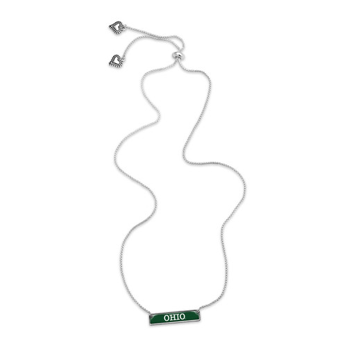 Ohio Bobcats Necklace- Nameplate (Adjustable Slider Bead)