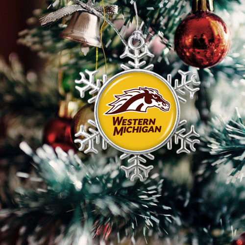 Western Michigan Broncos Christmas Ornament- Snowflake