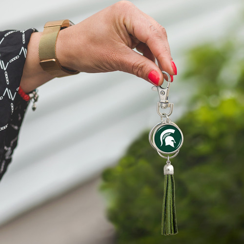 Michigan State Spartans Key Chain- Tassel